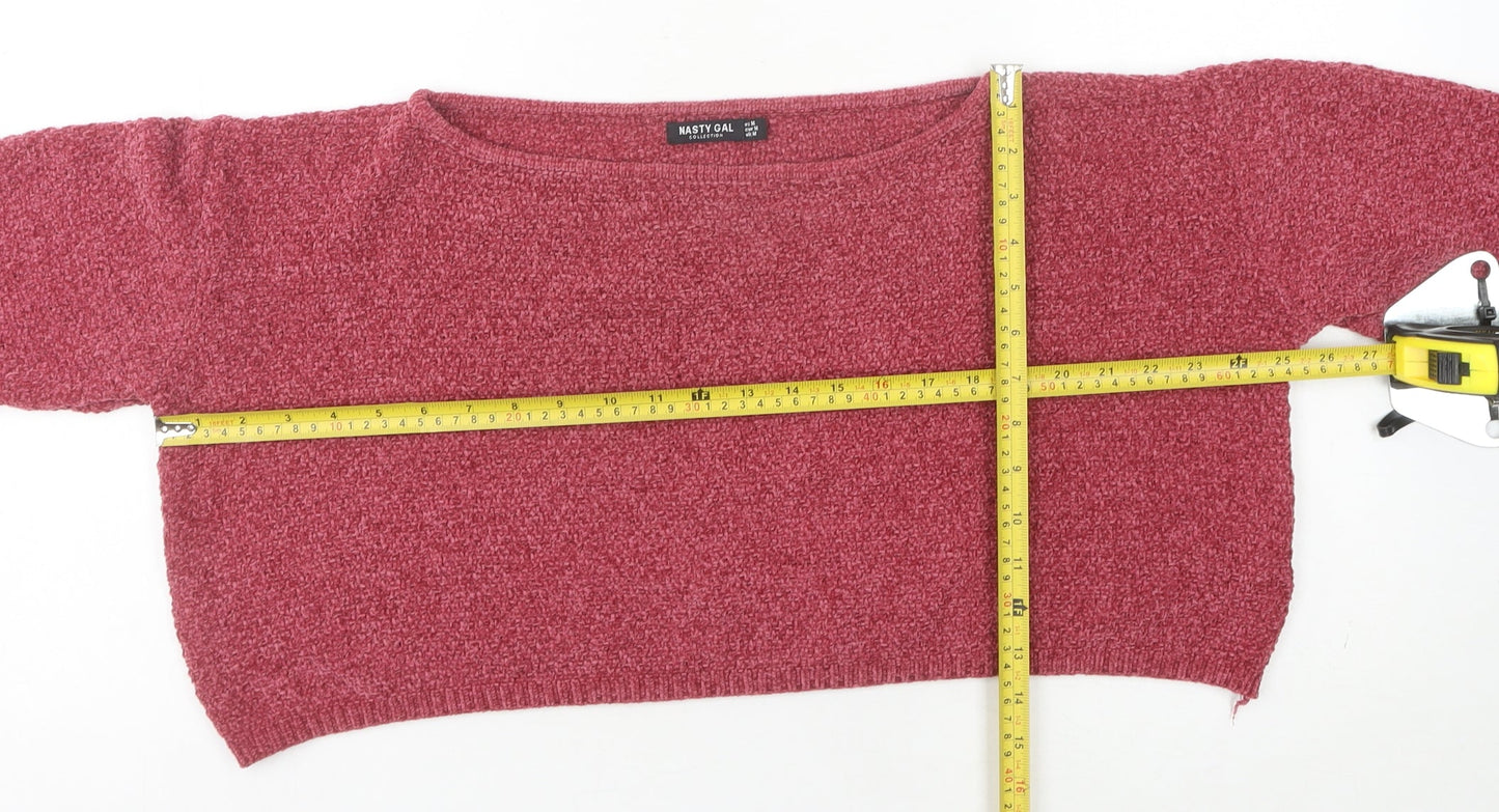 Nasty Gal Women's Red Pullover Jumper M