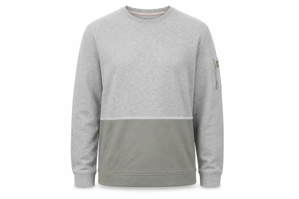 Mens UK XL Regular Lyle & Scott Grey Pullover Sweatshirt