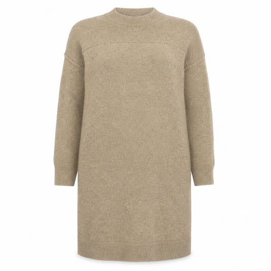 Superdry Women's Beige V-Neck Knit Dress Size 14