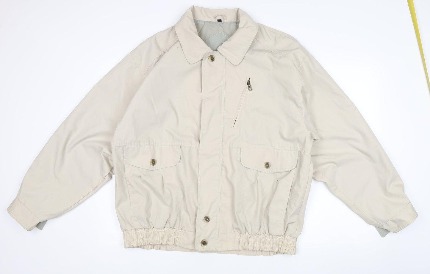 C&A Men's Beige Bomber Jacket Large Casual