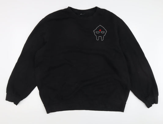 H&M Men's Black XL Relaxed Fit Sweatshirt