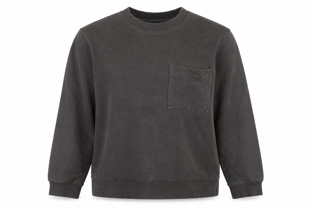 Zara Unisex Black Crew Neck Sweatshirt Size 14