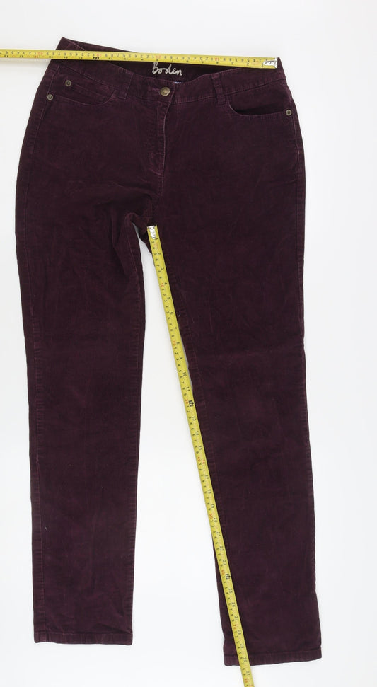 Boden Women's Purple Corduroy Trousers Size 2XL