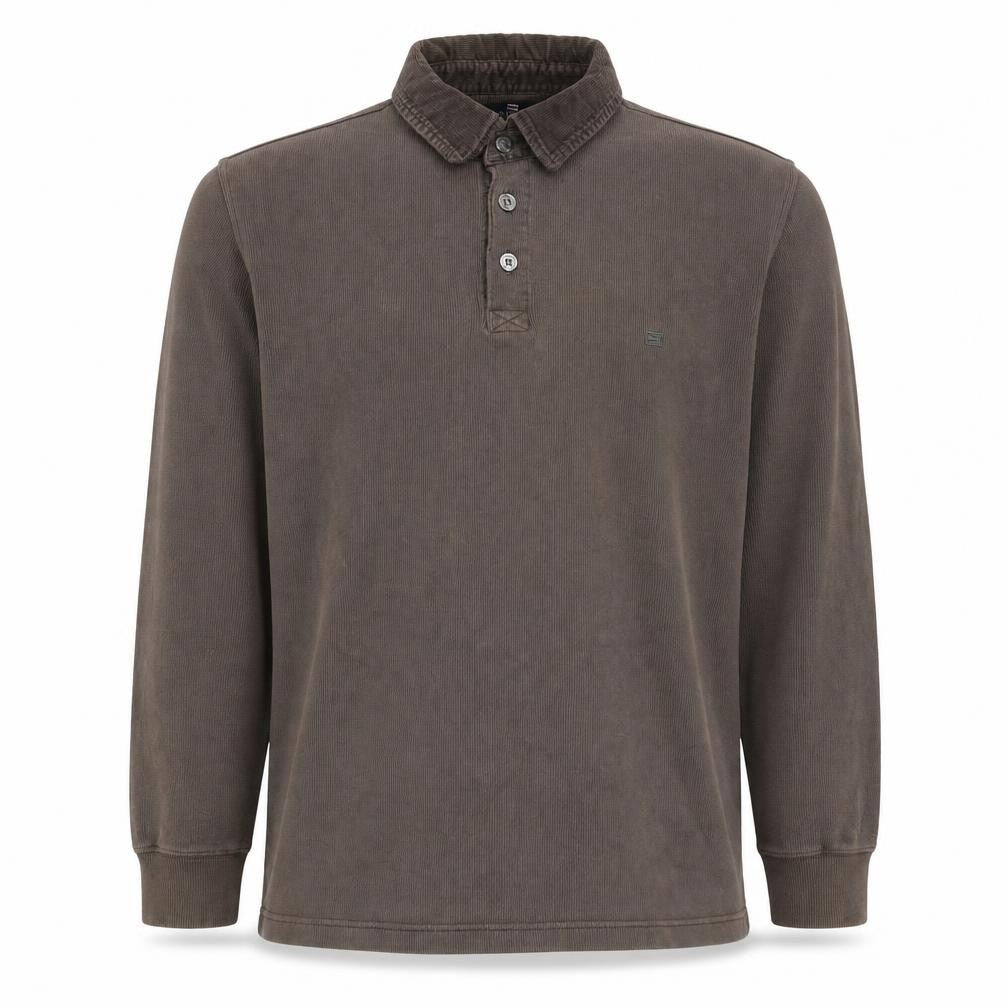 Marks and Spencer Men’s Brown Henley Sweatshirt, Size L