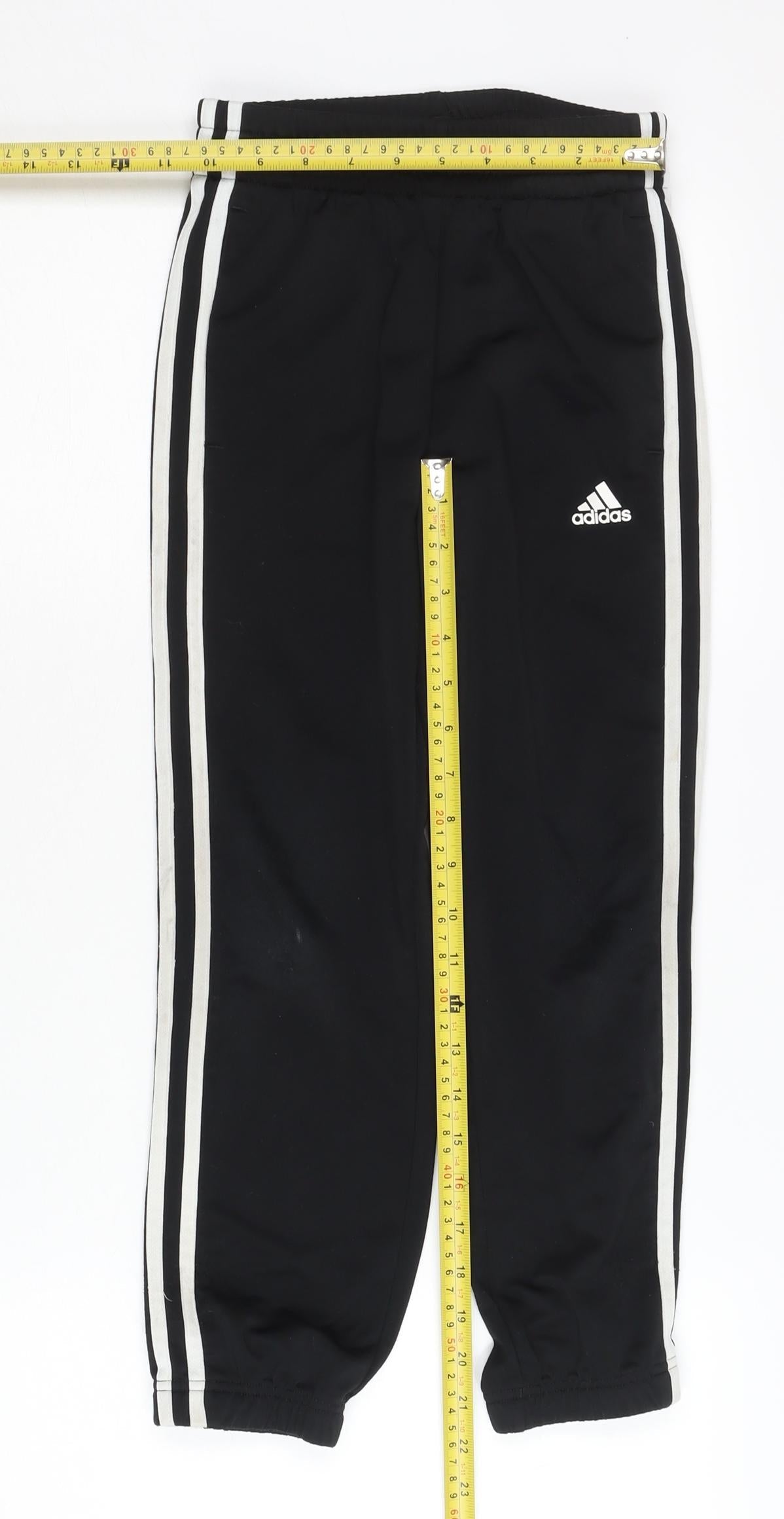 Adidas Boys Black Jogger Trousers 7-8 Years