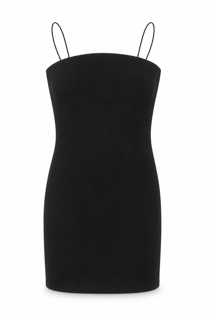 Front view of H&M Women’s Black Slip Dress UK, size UK 8