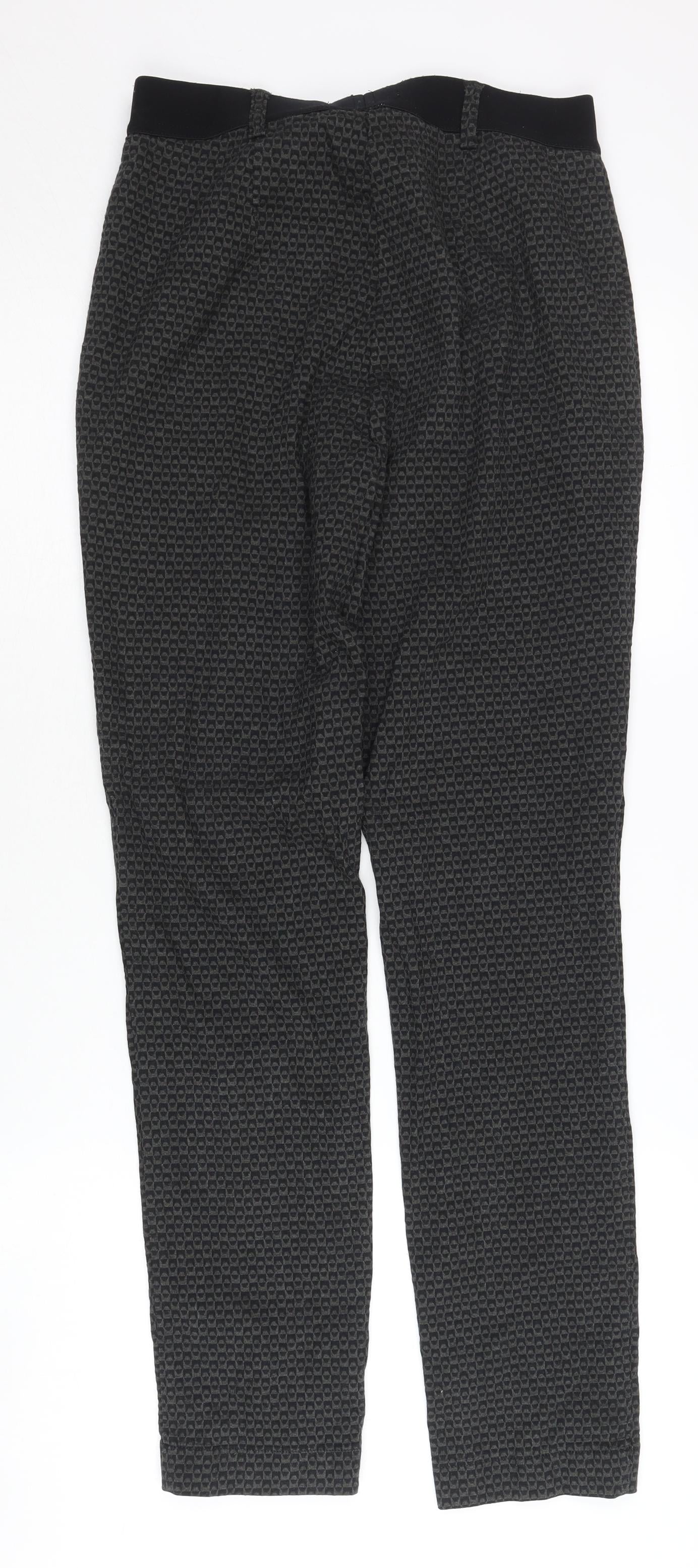 Raphaela by Brax Women's Black Geometric Trousers Size 10