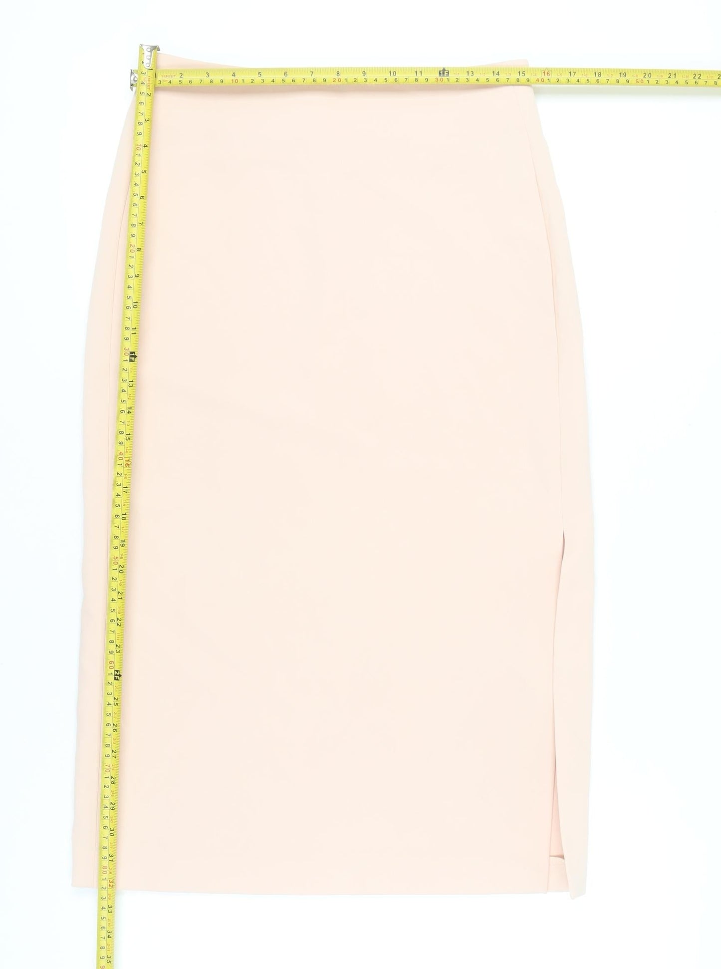 Wallis Women’s Beige Pencil Skirt, Size 12, Zip Closure