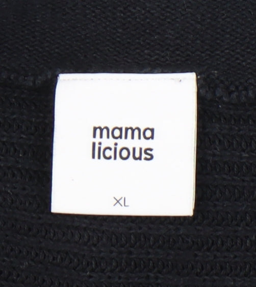 MAMALICIOUS Black Knit Jumper, Women XL