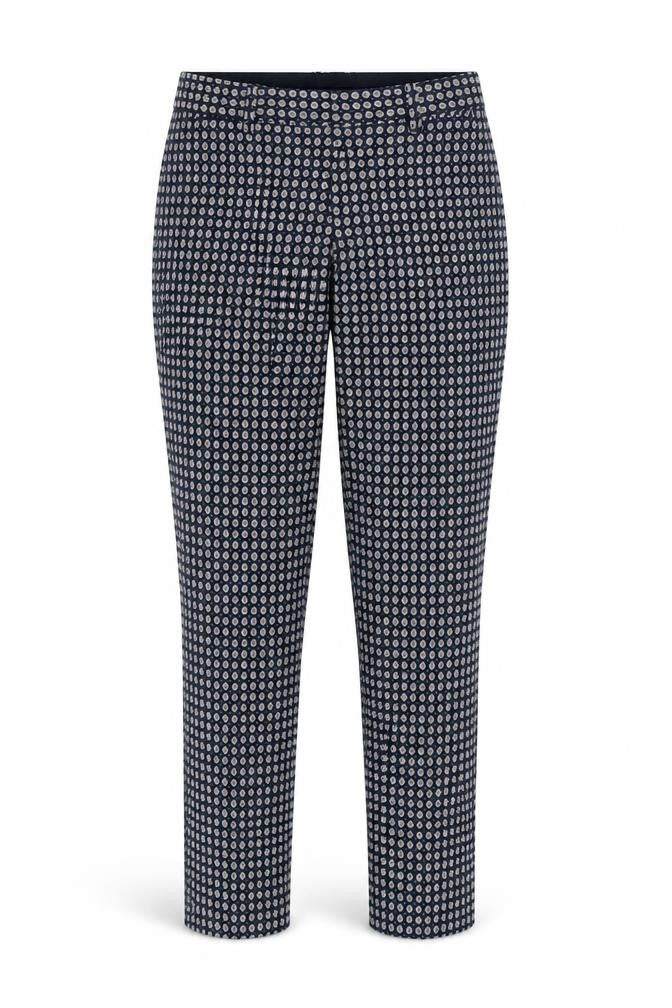 Front view of Theory Women's Blue Geometric Dress Pants 2XS