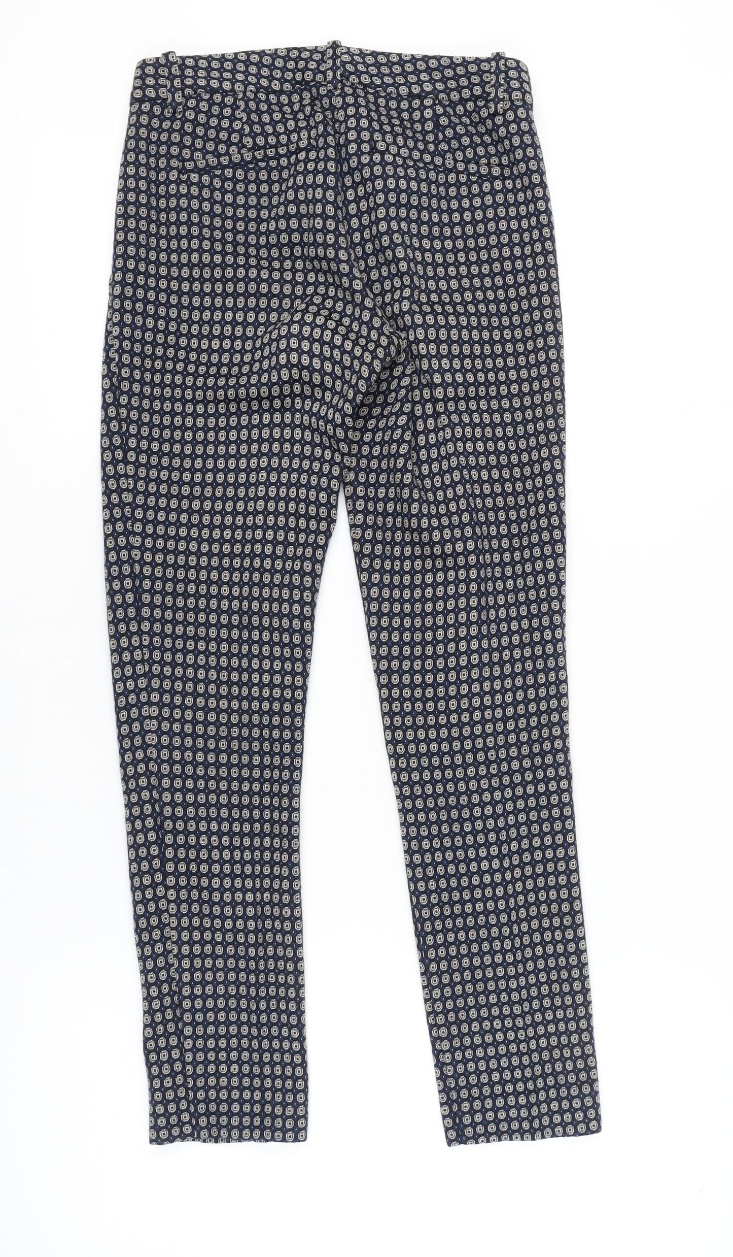 Theory Women's Blue Geometric Dress Pants 2XS