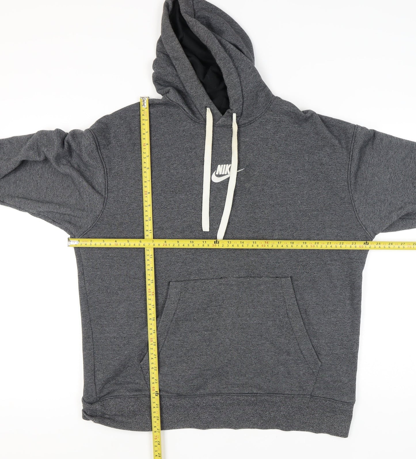 Nike Men's Grey Pullover Hoodie Size L with Logo