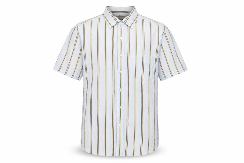 Linea Men's Multicoloured Striped Cotton Shirt L