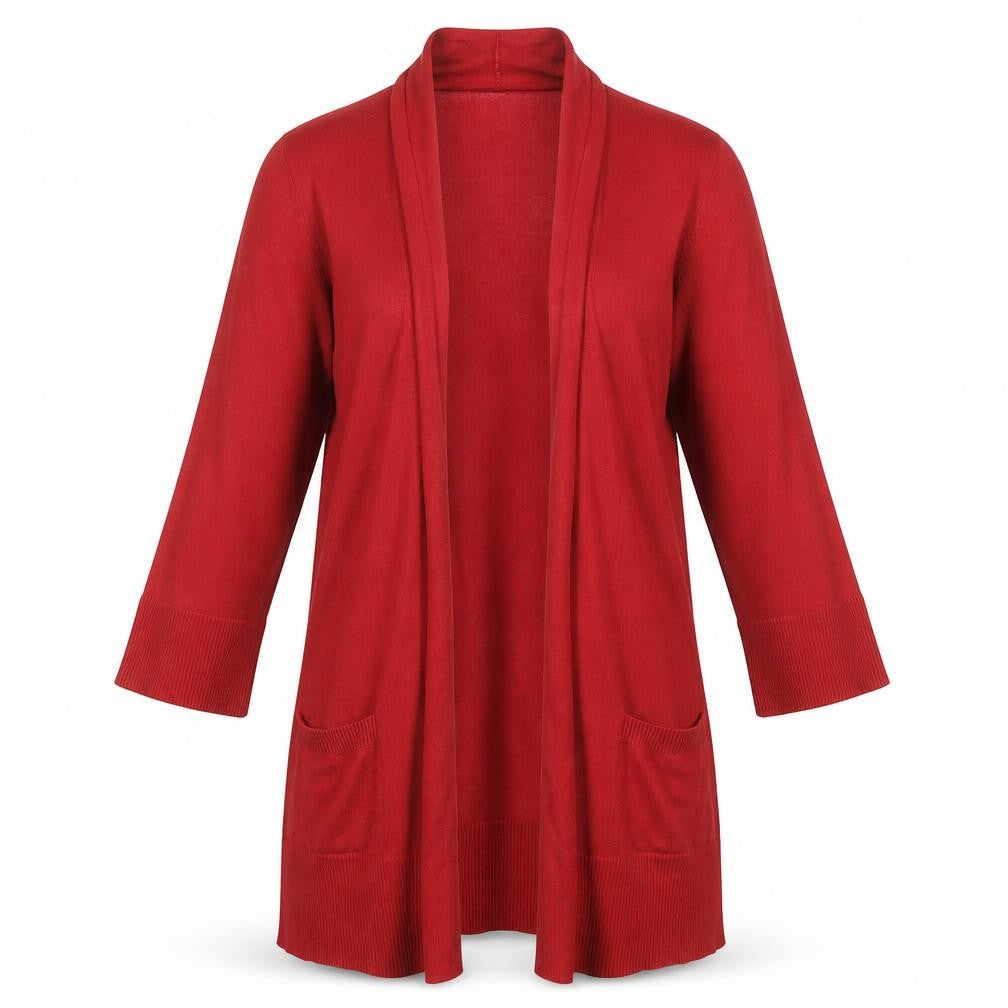 Marks and Spencer Women's Red Open Front Cardigan Size 8