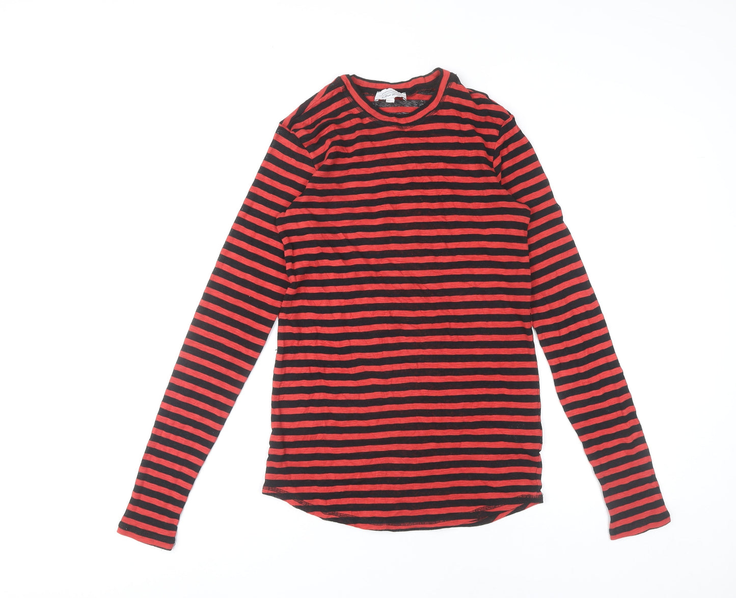 Women's & Other Stories Red Black Stripe T-Shirt Size 10