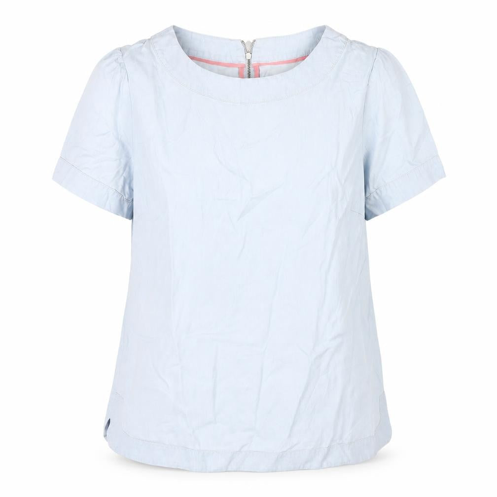Womens UK Size 12 Laura Ashley Blue Lyocell Blend Blouse