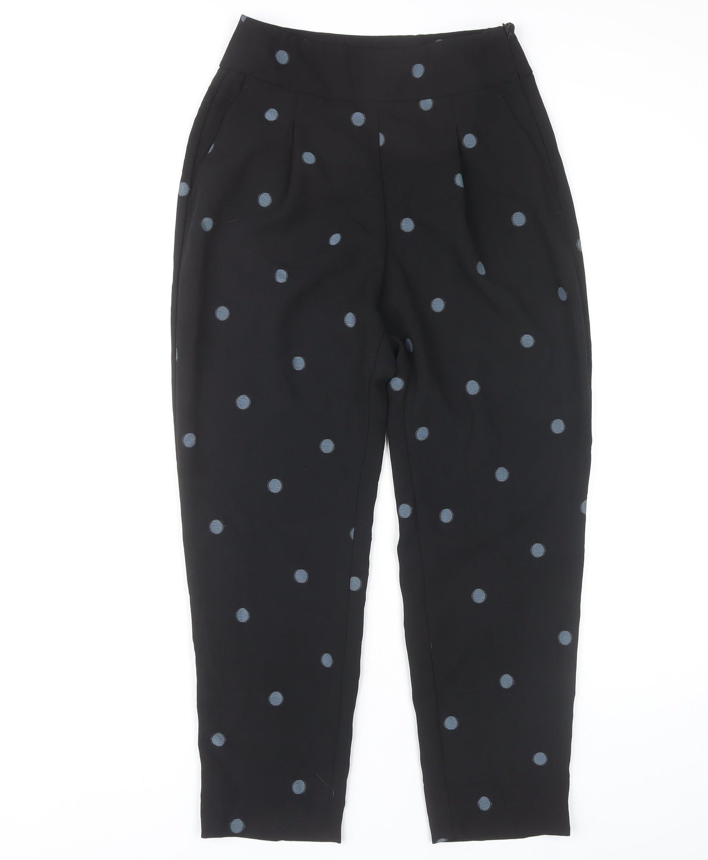 Zara Women's Black Polka Dot Cropped Trousers