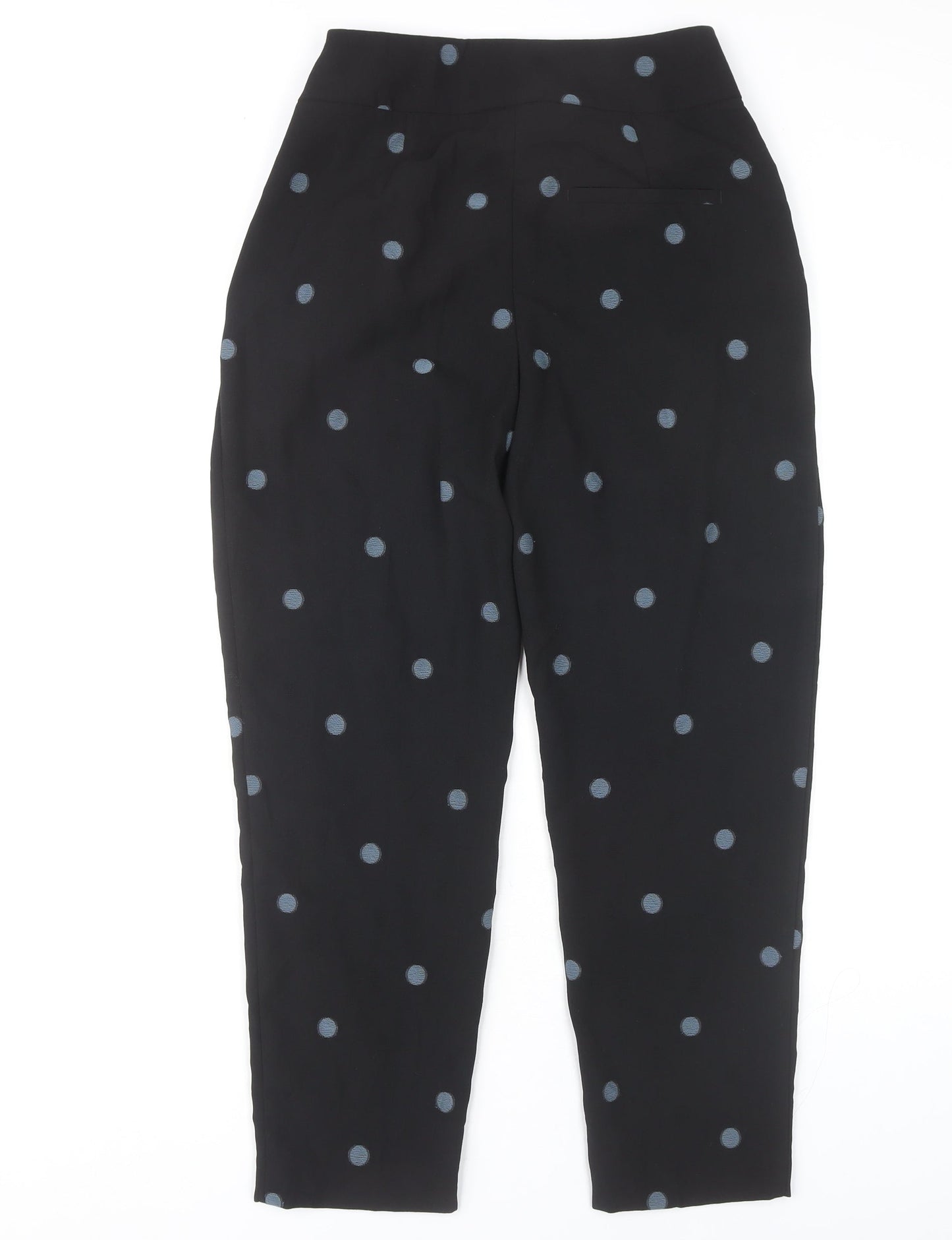 Zara Women's Black Polka Dot Cropped Trousers