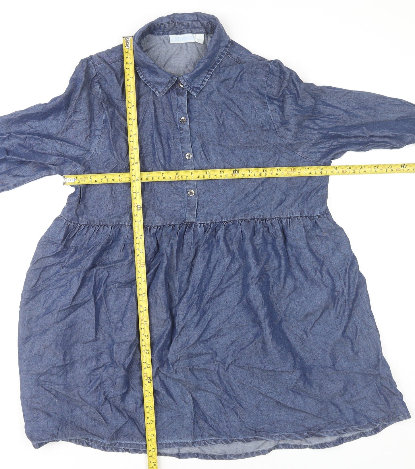 JoJo Maman Bébé Blue Women's Medium Denim Blouse