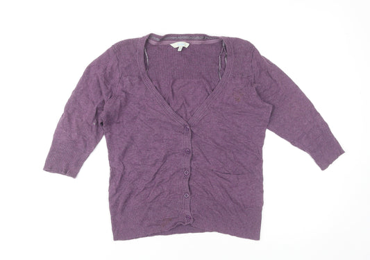 Fat Face Women's Purple Cardigan Size 10