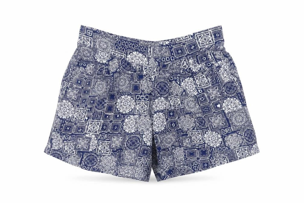 Peacocks Women's Blue Geometric Shorts Size 8