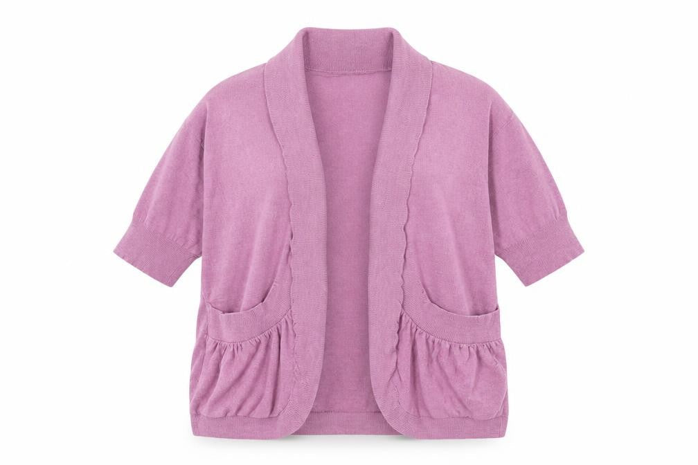 FatFace Women's Pink Open Front Cardigan Size 12 Cotton