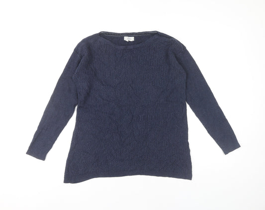 Fat Face Women's Blue Cotton Pullover Jumper, Size 8