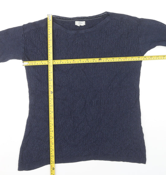 Fat Face Women's Blue Cotton Pullover Jumper, Size 8