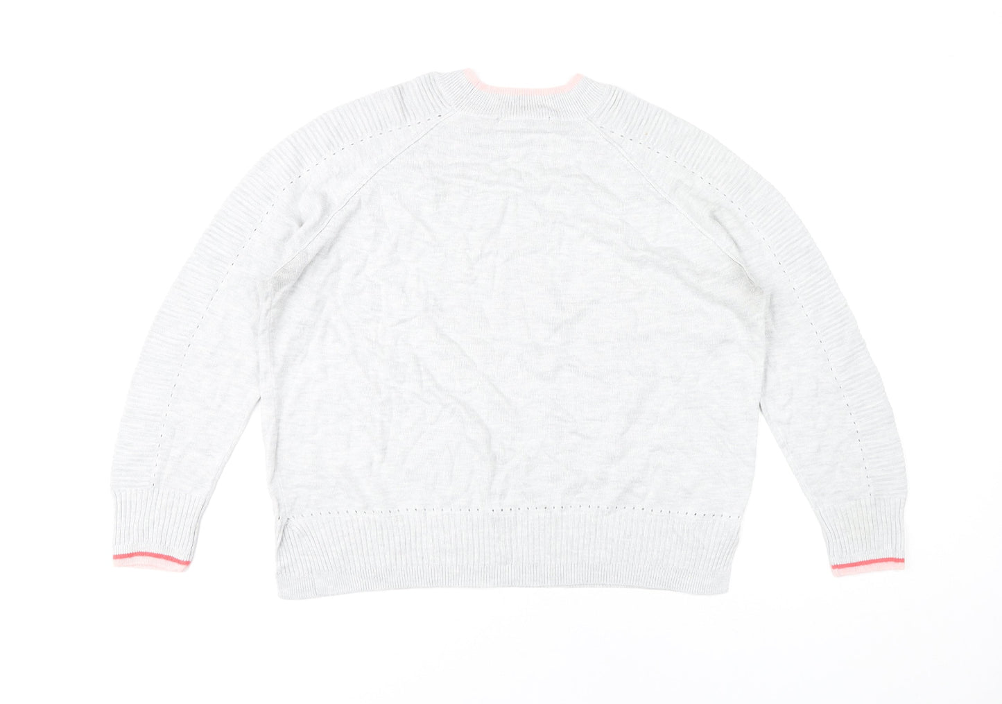 Next Women’s Grey Knit Jumper Size 14 Crew Neck