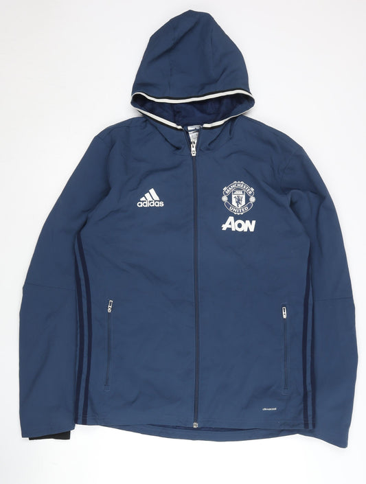 Adidas Men's Blue Track Jacket M Hoodie Sports