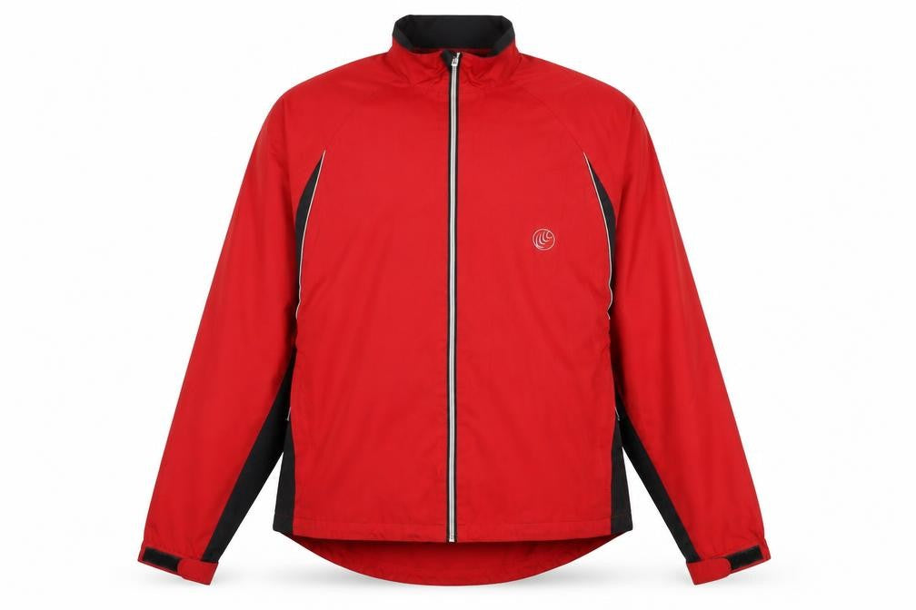 Front view of Crane Sports Men's Red XL Track Jacket