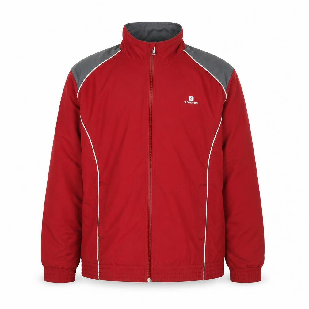 Front view of Domyos Men's Red Track Jacket M