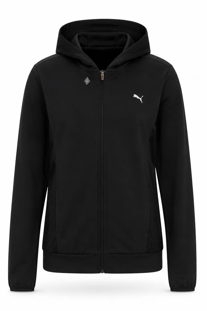 Womens UK 10 Regular PUMA Black Full Zip Hoodie