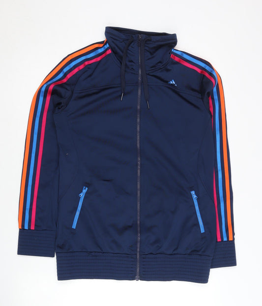 Adidas Women's Blue Track Jacket - Size L