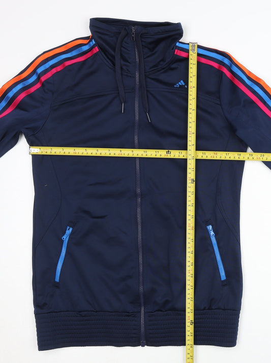Adidas Women's Blue Track Jacket - Size L