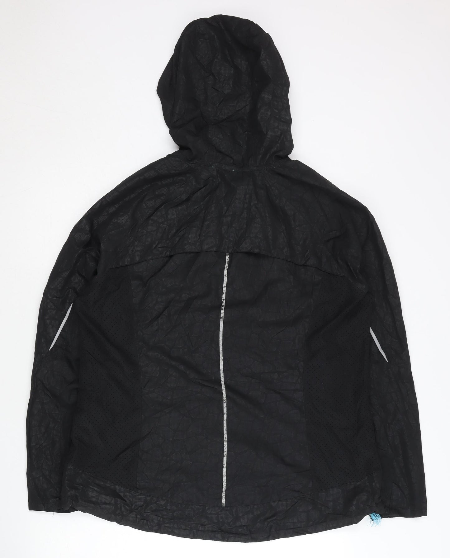 Active & Co Women's Black Hooded Track Jacket, Size 12
