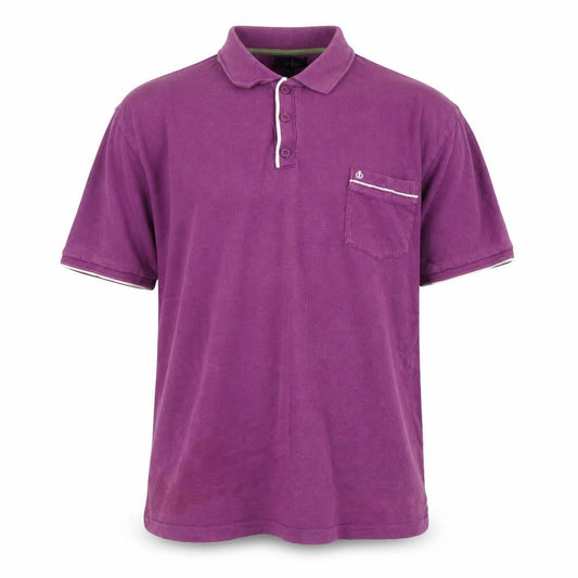 Jeff Banks Men’s Purple Cotton Polo Shirt L Regular Fit Casual