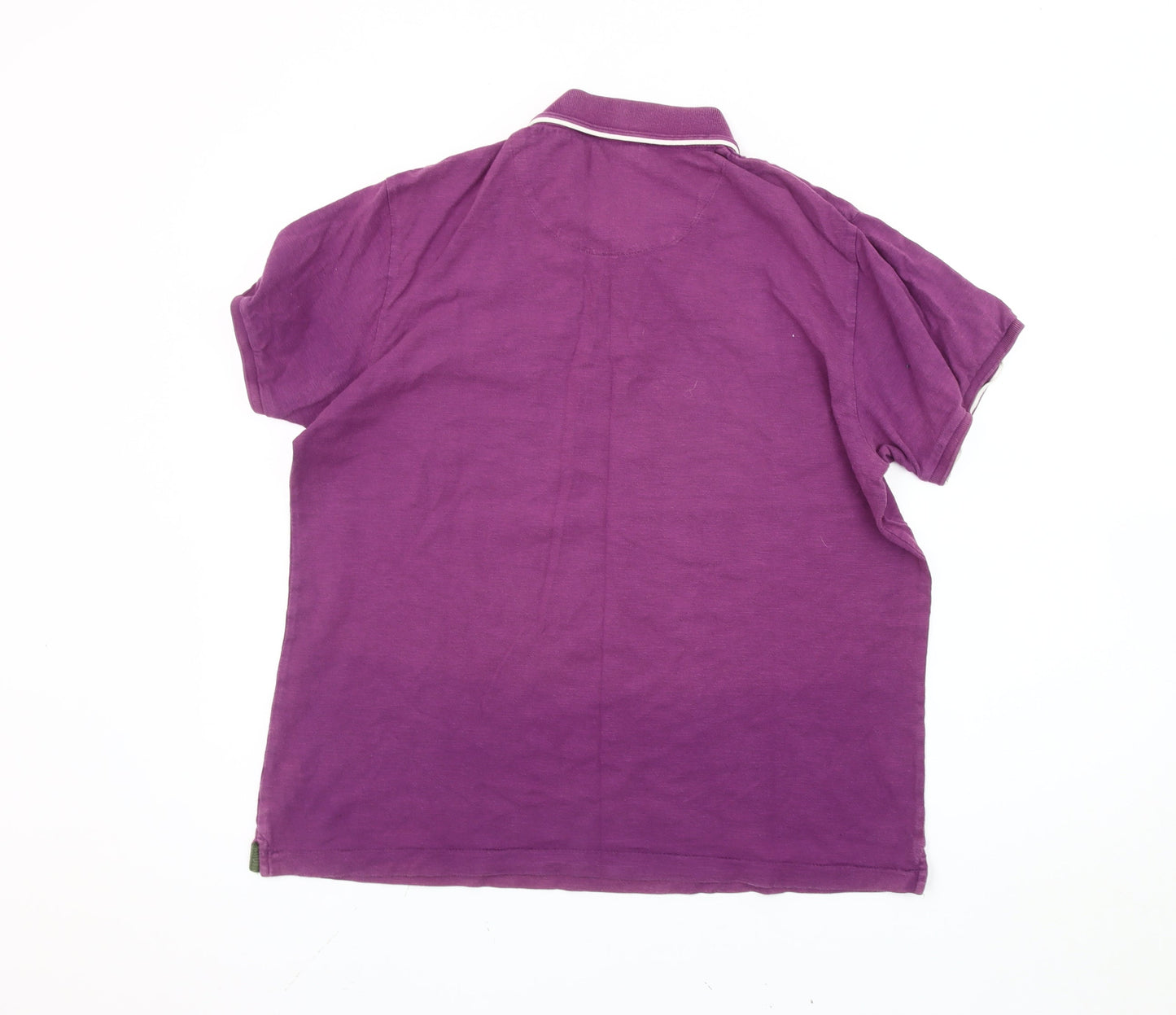 Jeff Banks Men’s Purple Cotton Polo Shirt L Regular Fit Casual