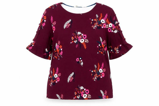 Womens UK Size 14 Boden Purple Viscose Blend Blouse