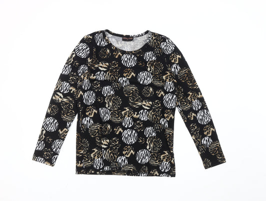 Anna Rose Women's Multicoloured Animal Print Long Sleeve Top S