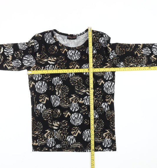 Anna Rose Women's Multicoloured Animal Print Long Sleeve Top S