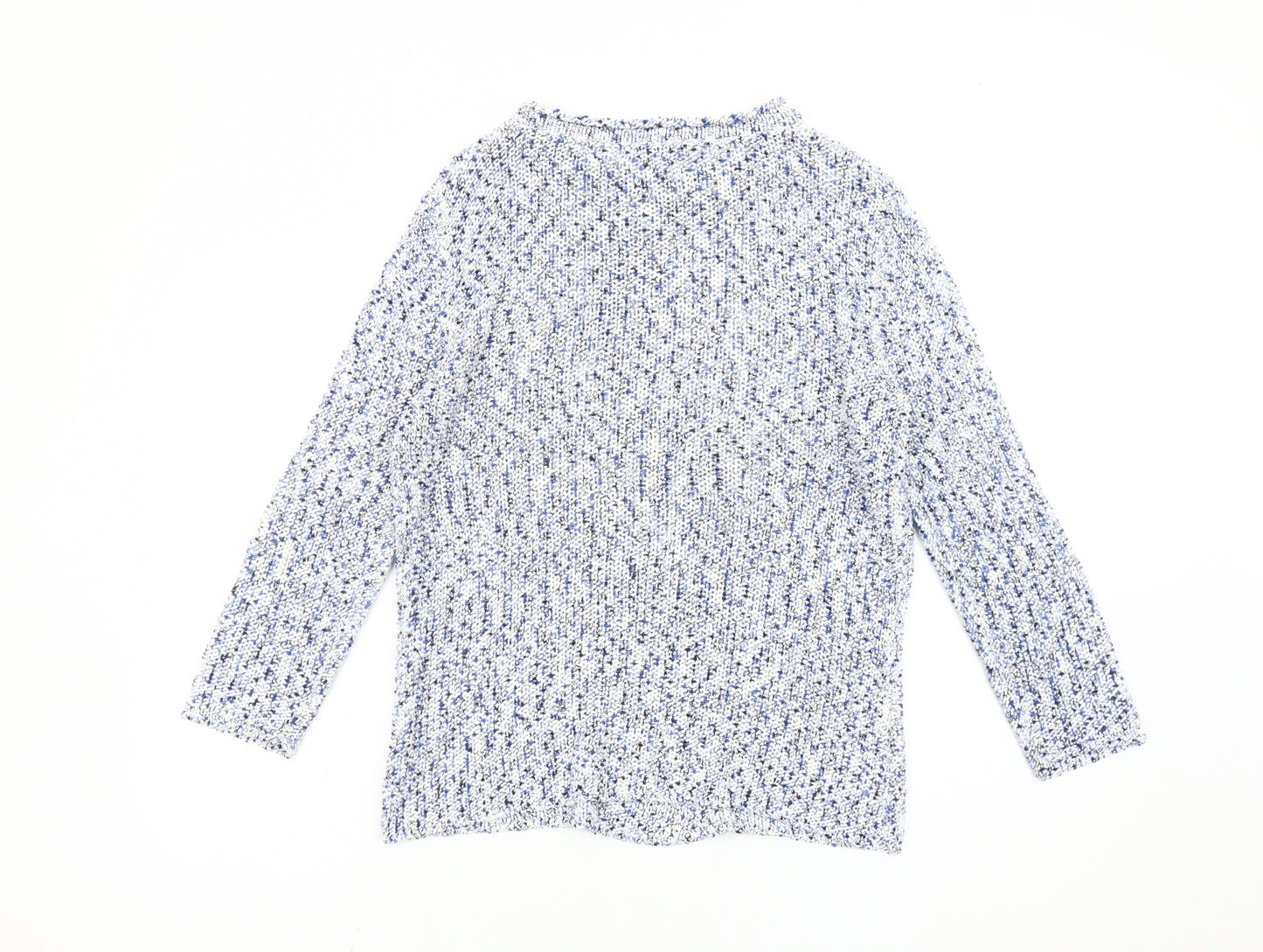 CC Womens Multicoloured Cable-Knit Jumper Size S Crew Neck