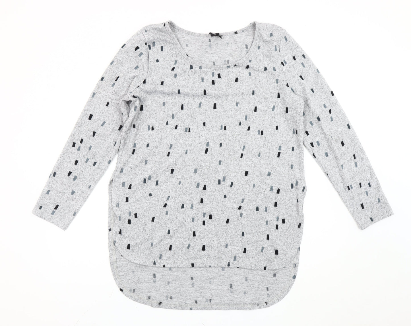 Izabel London Women's Grey Geometric Pullover Jumper Size 12