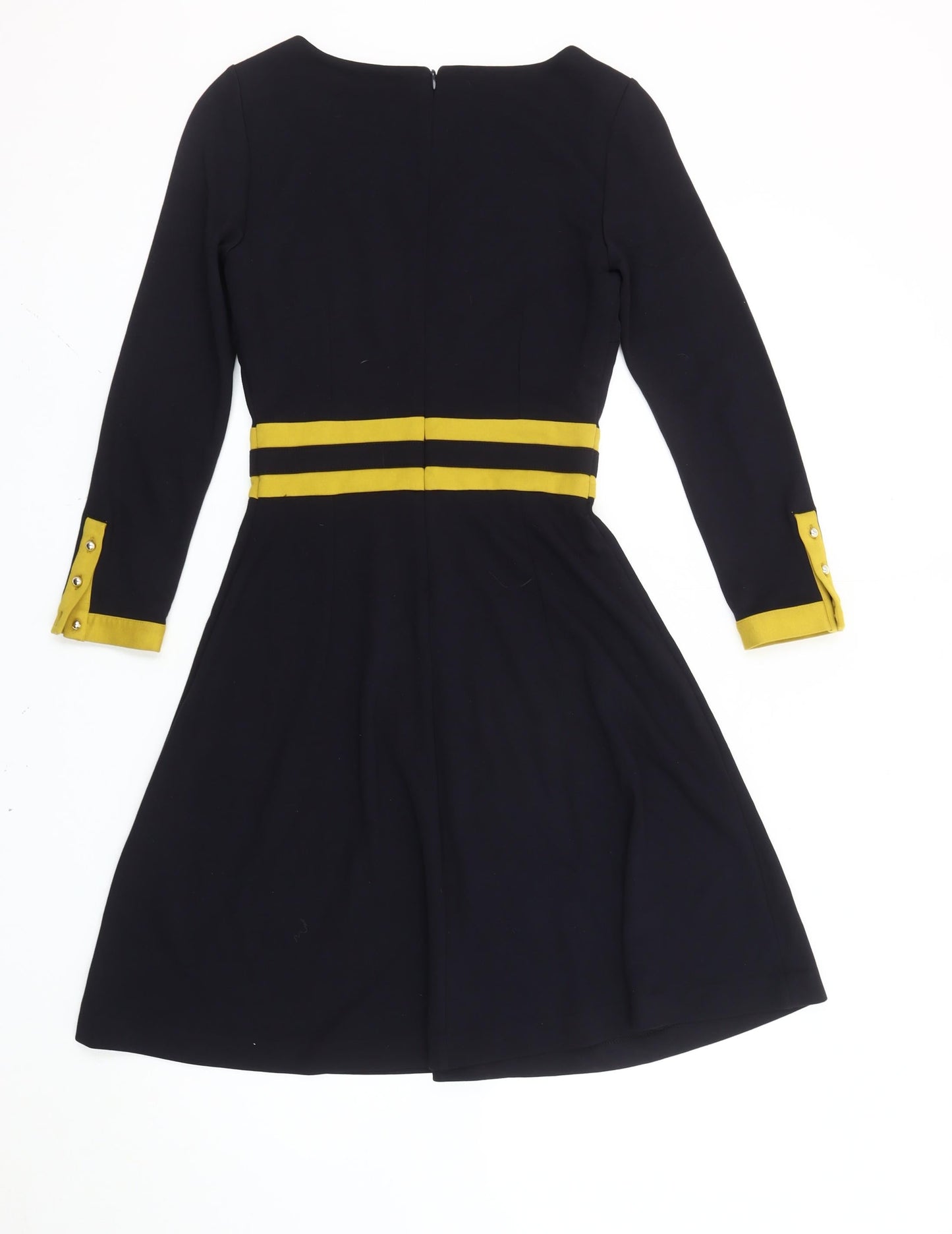 Hobbs Women’s Black A-Line Knee Length Dress Size 6 Long Sleeve