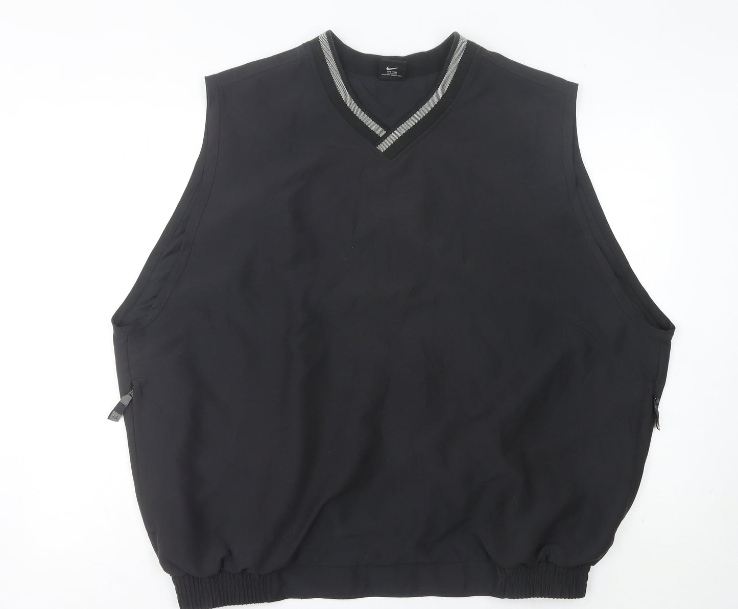 Nike Men’s Black XL V-Neck Sports Golf Vest Sweatshirt