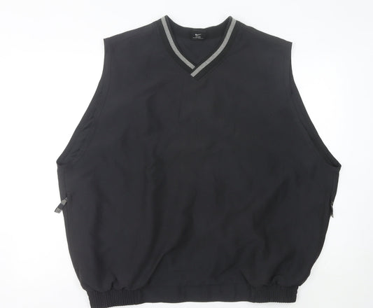 Nike Men’s Black XL V-Neck Sports Golf Vest Sweatshirt