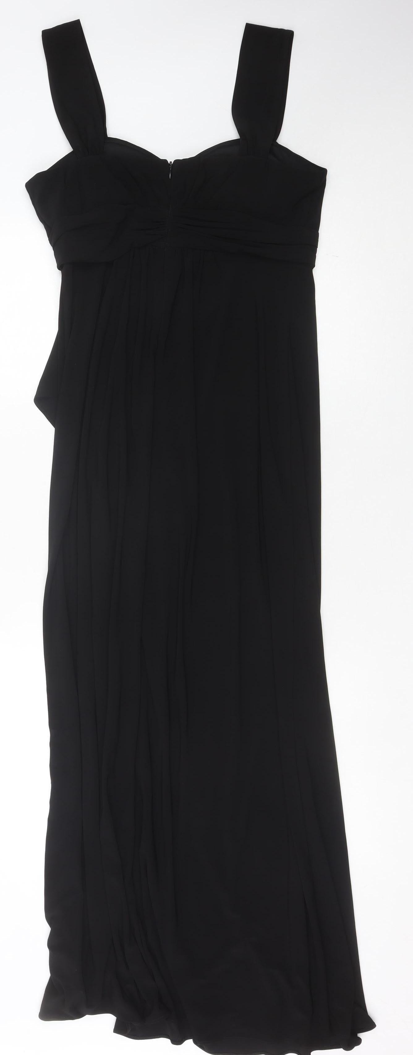 Scarlett Nite Womens Black Size 8 Maxi Formal Evening Dress