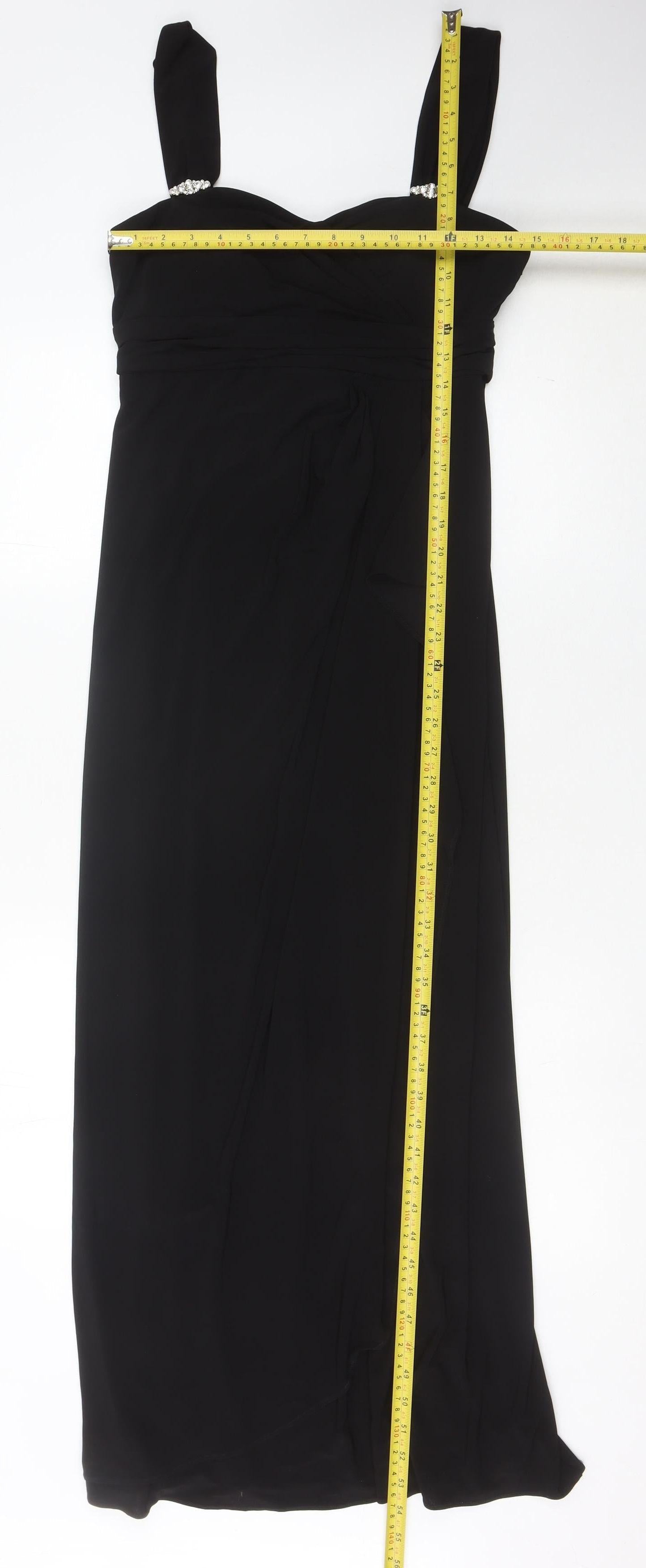 Scarlett Nite Womens Black Size 8 Maxi Formal Evening Dress