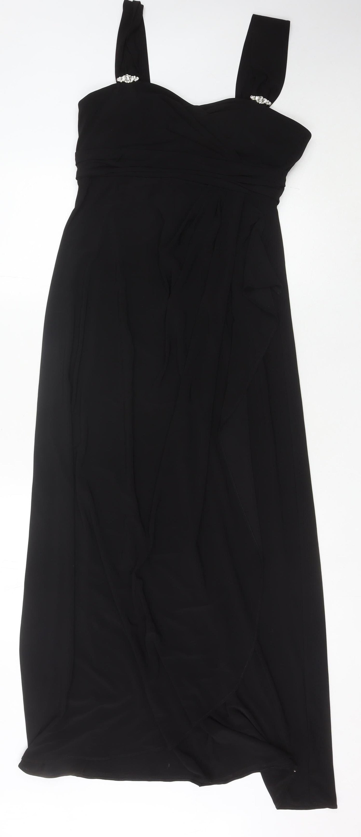 Scarlett Nite Womens Black Size 8 Maxi Formal Evening Dress
