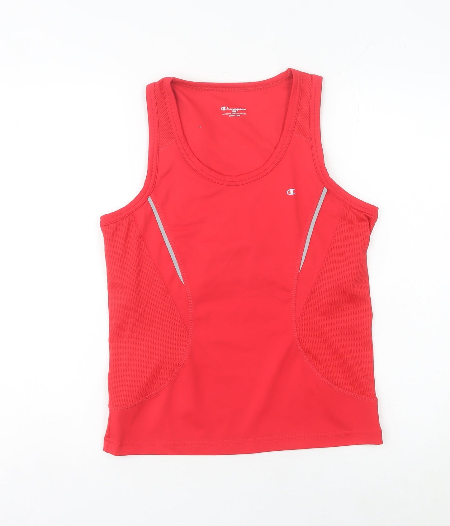 Champion Women's Red Size 12 Athletic Tank Top Breathable Reflective Gym Wear